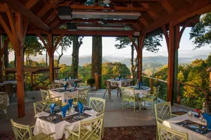 Outdoor dining area.